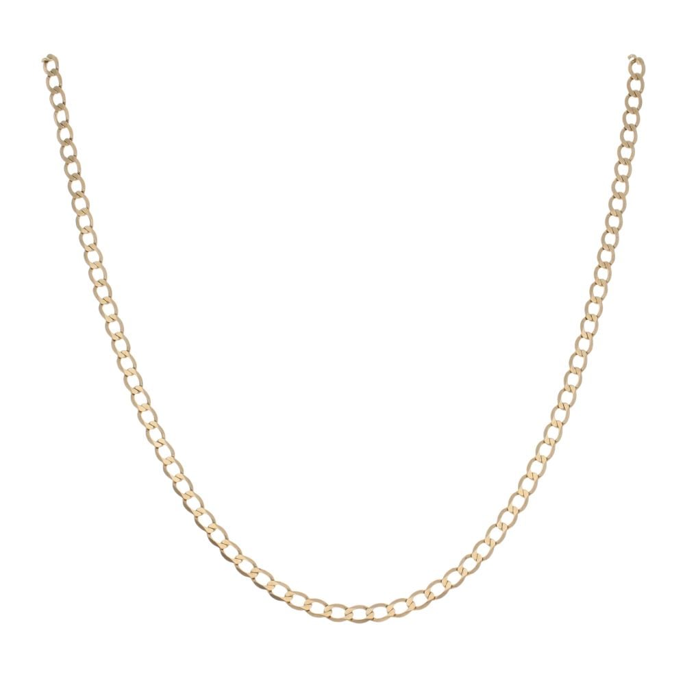 9ct Yellow Gold Curb Chain 18"